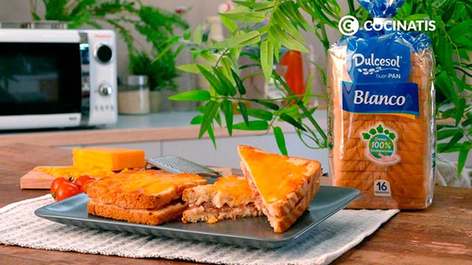 Receta de croque de jamón serrano, bechamel y queso cheddar paso 5 Receta de croque de jamón serrano, bechamel y queso cheddar paso 5