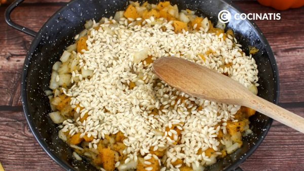 receta risotto vegano de calabaza paso 2