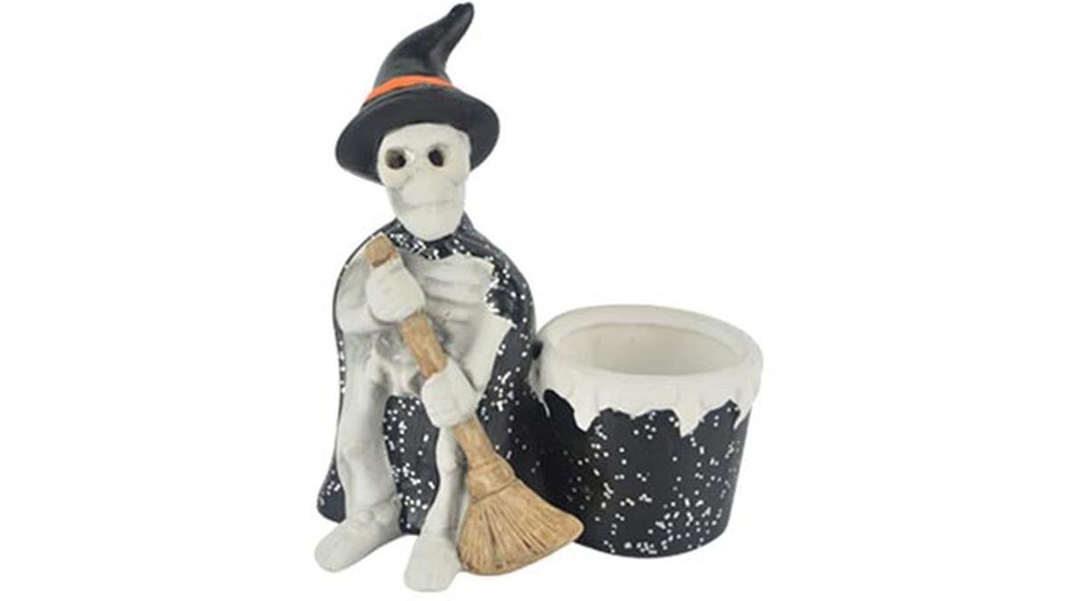 maceta esqueleto de bruja