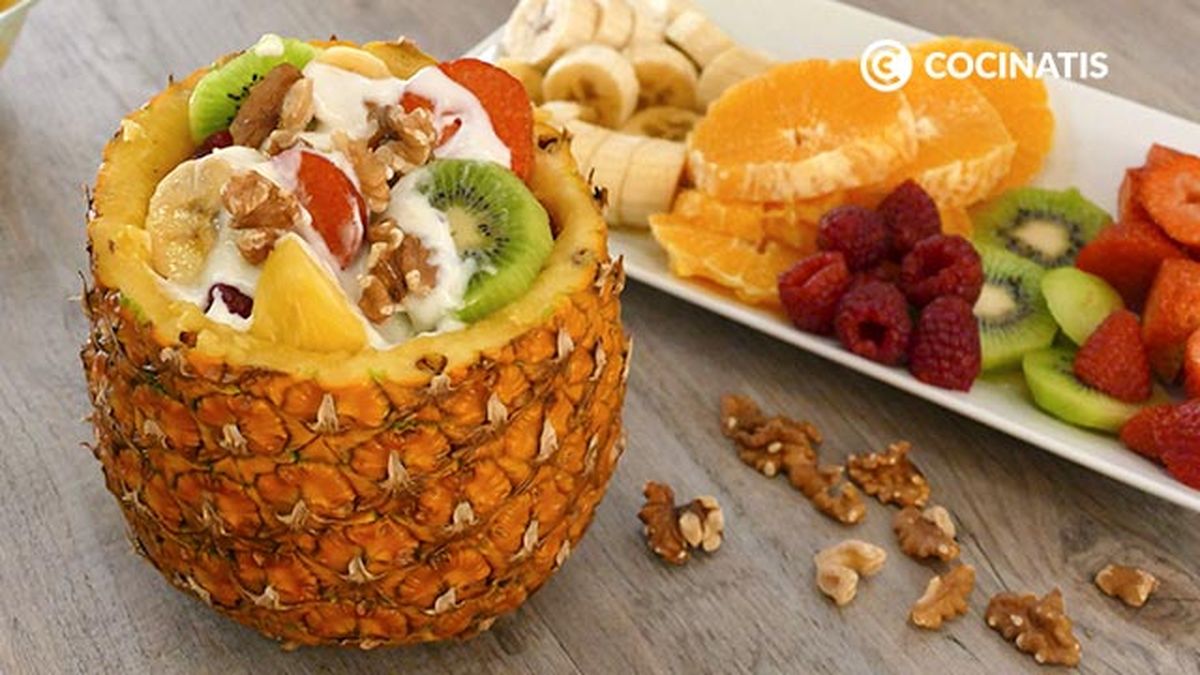 Receta de macedonia de frutas con salsa de yogur al limón   paso 6