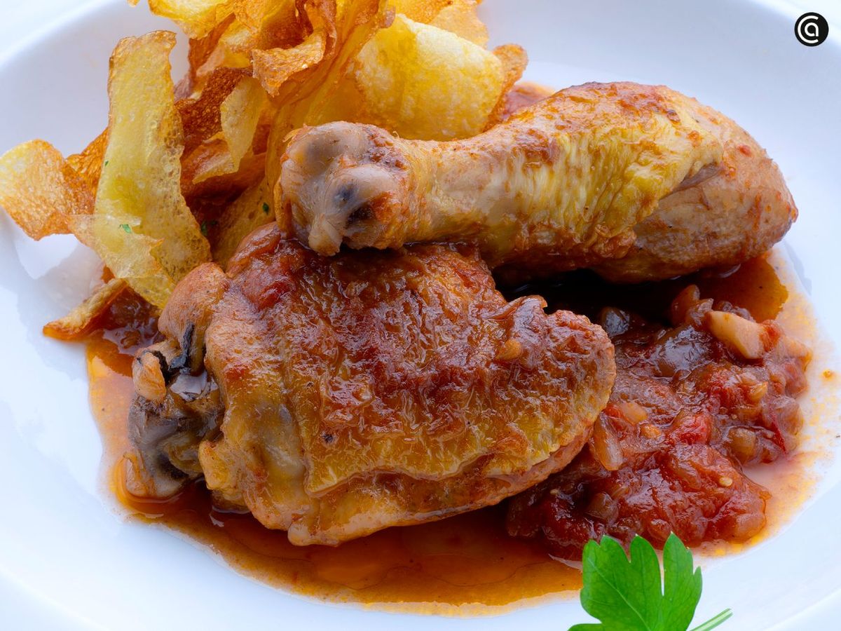 Pollo entomatado con patatas de Karlos Arguiñano 1