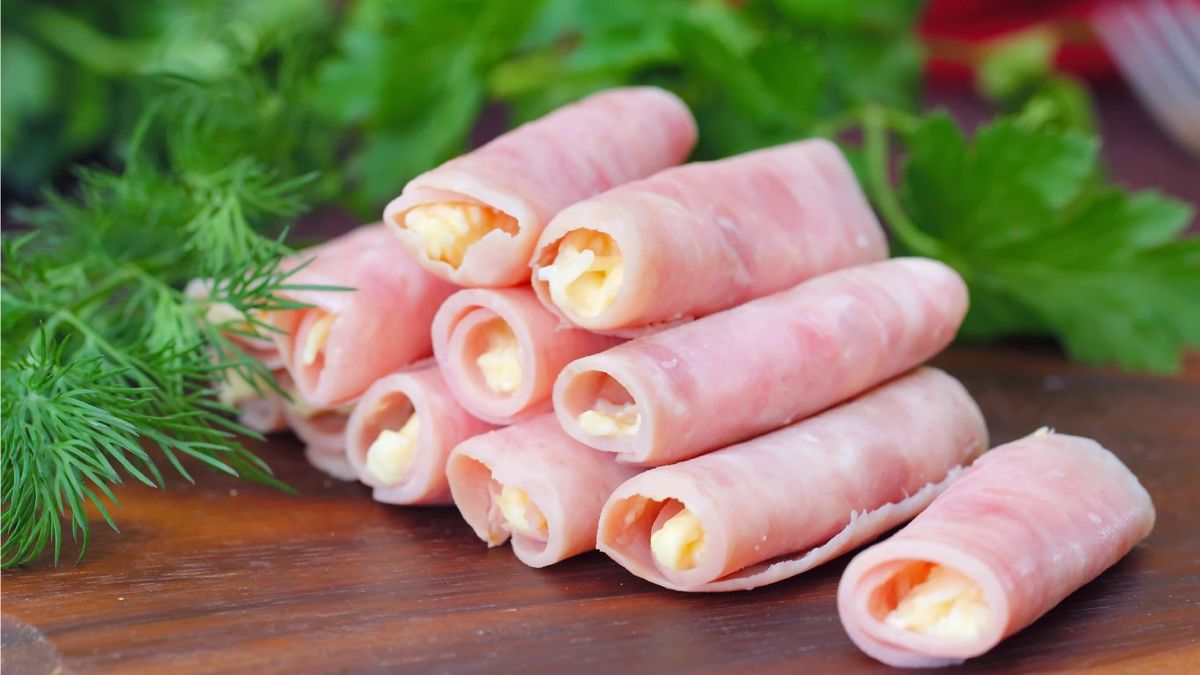 Rollitos de jamón y queso