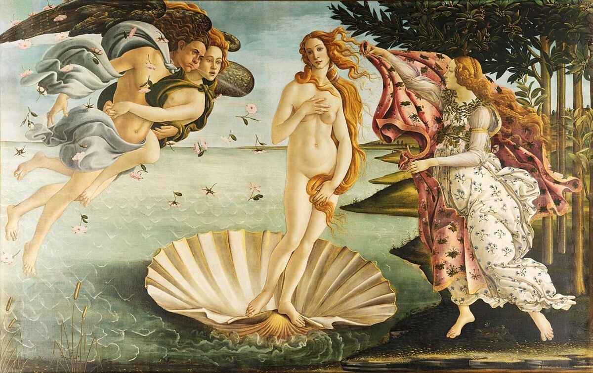 Nacimiento de Venus de Botticelli.