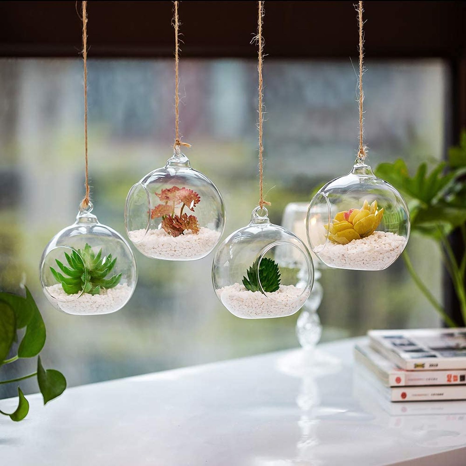 recipiente cristal colgante amazon