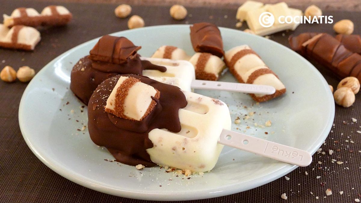 Receta de helados de Kinder Bueno