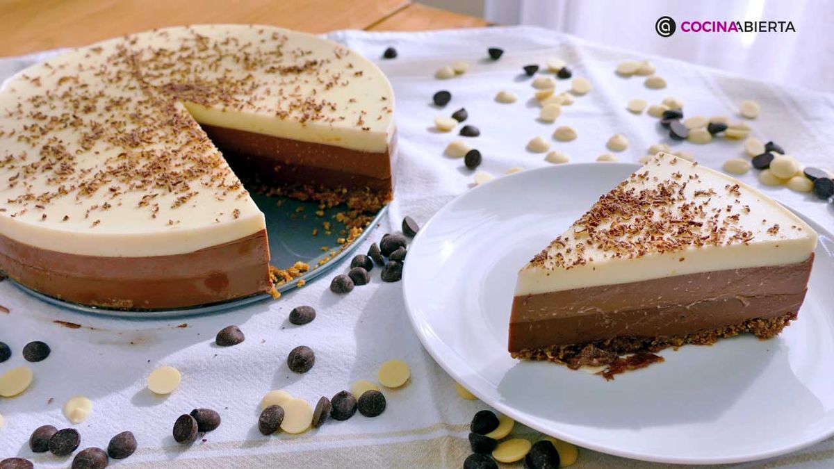 Tarta tres chocolates