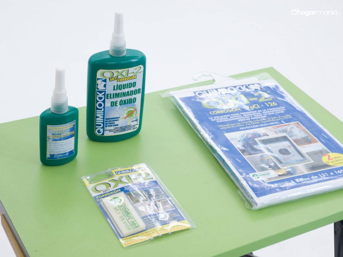 Diferentes productos para eliminar el óxido