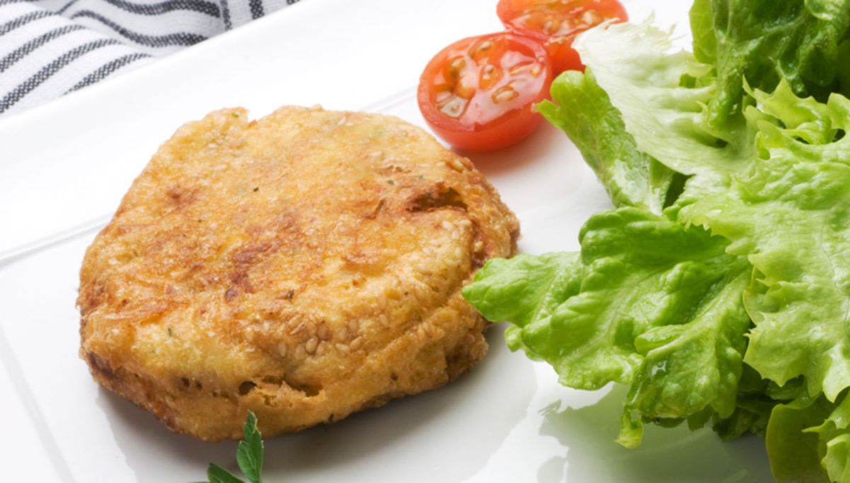 hamburguesas de garbanzo con ensalada xl