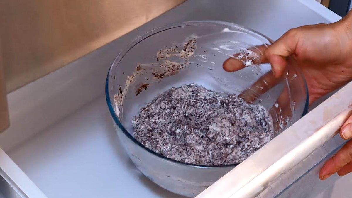 Receta de helado stracciatella  paso 3