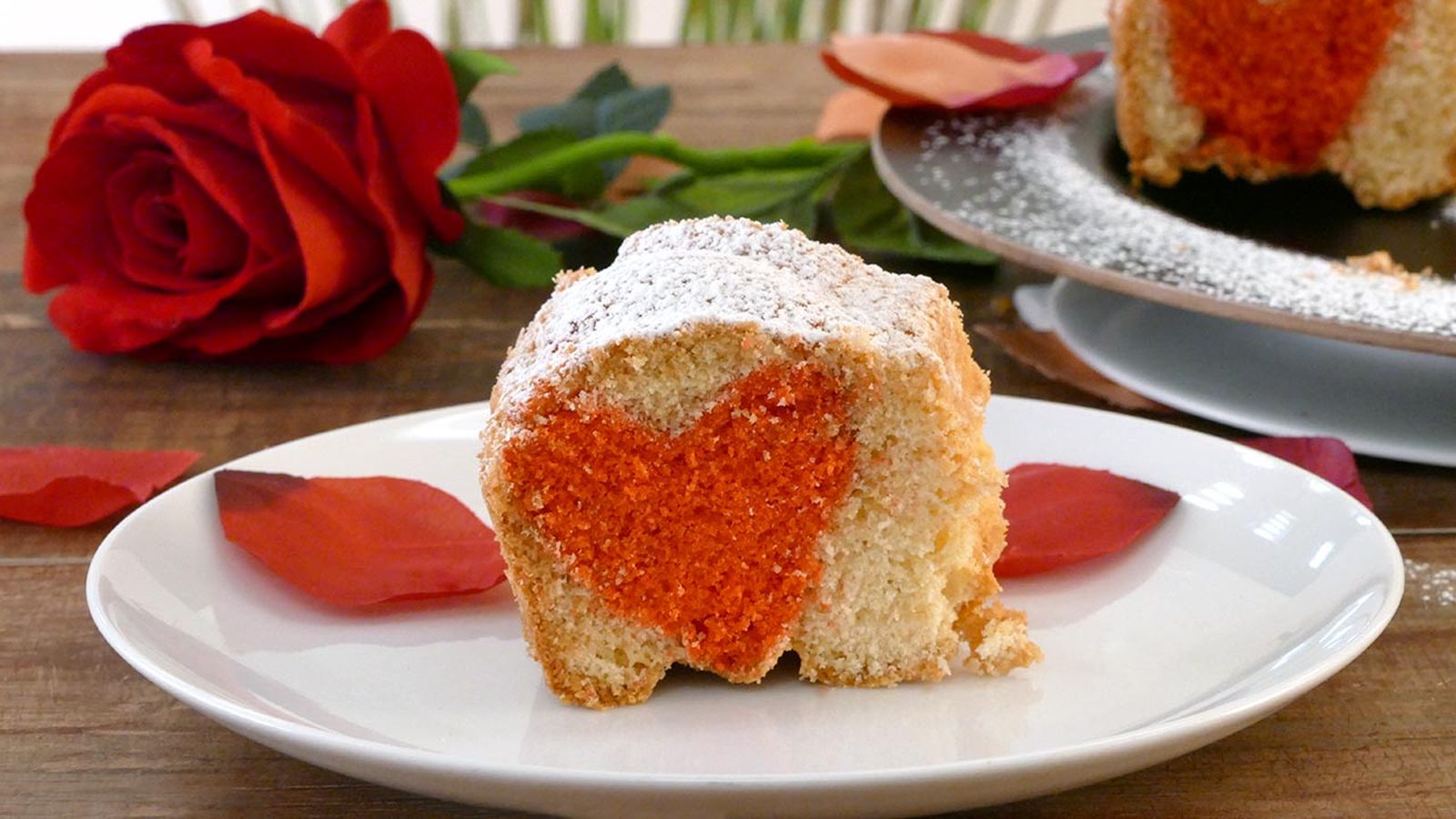 Bizcocho sorpresa para San Valentín