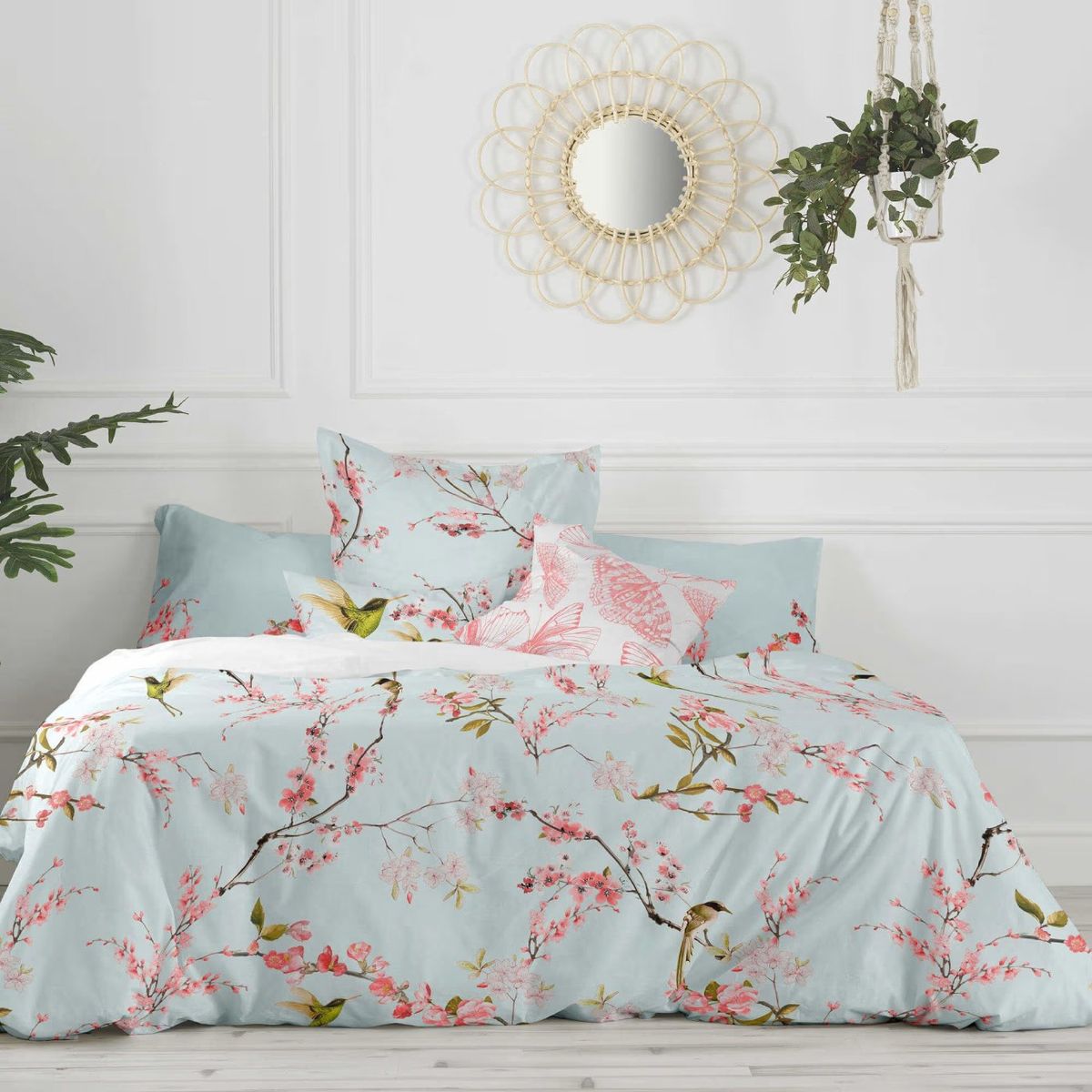 Funda nórdica de flores