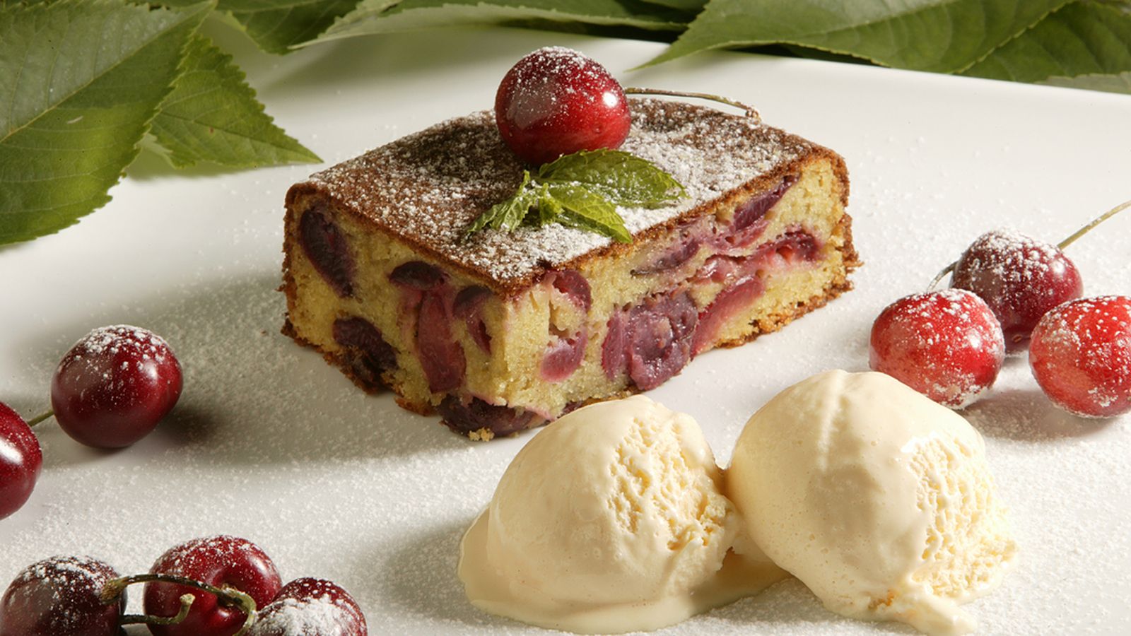Cerezas al horno