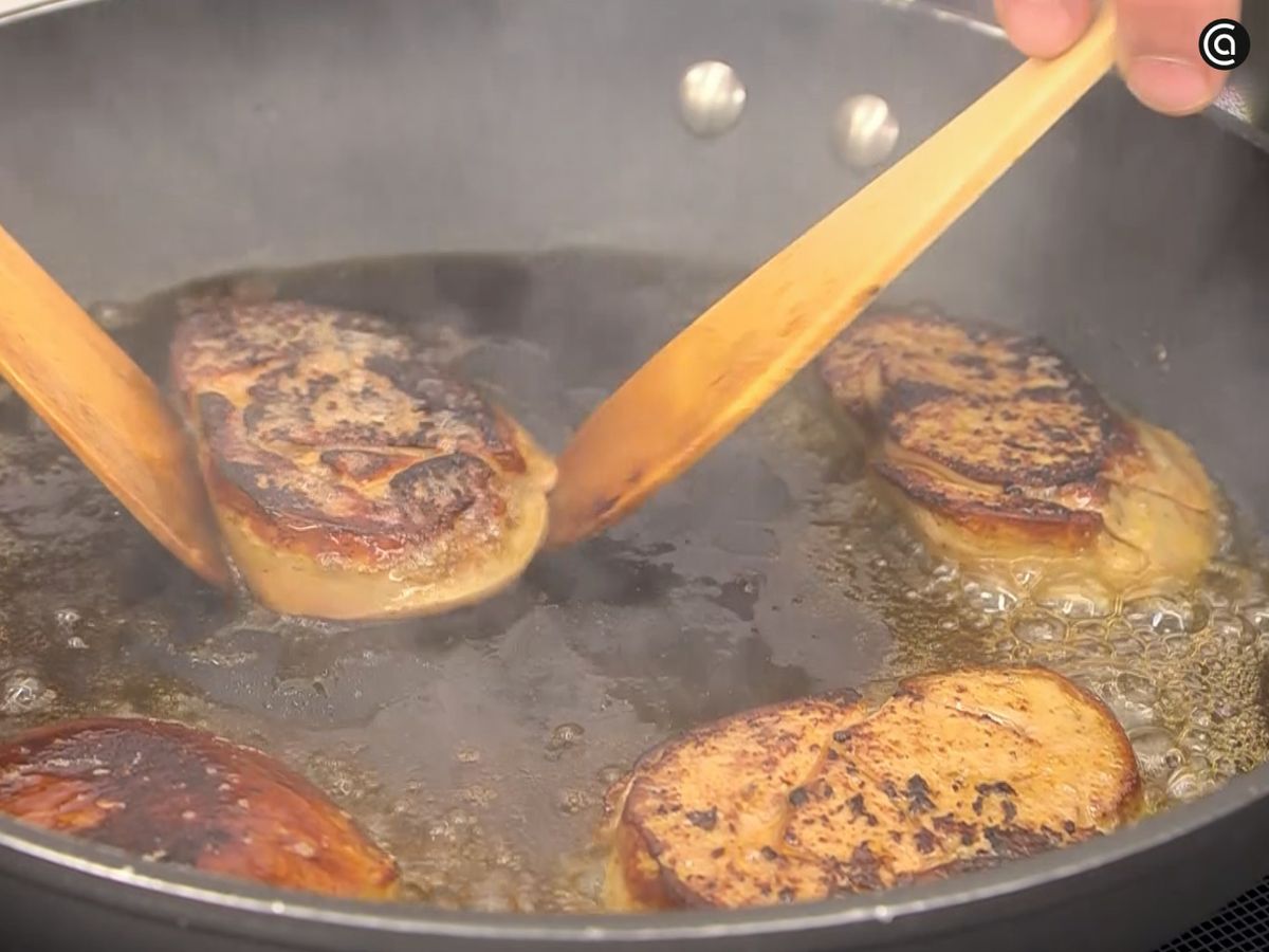 Escalope de foie gras con manzana - paso 3