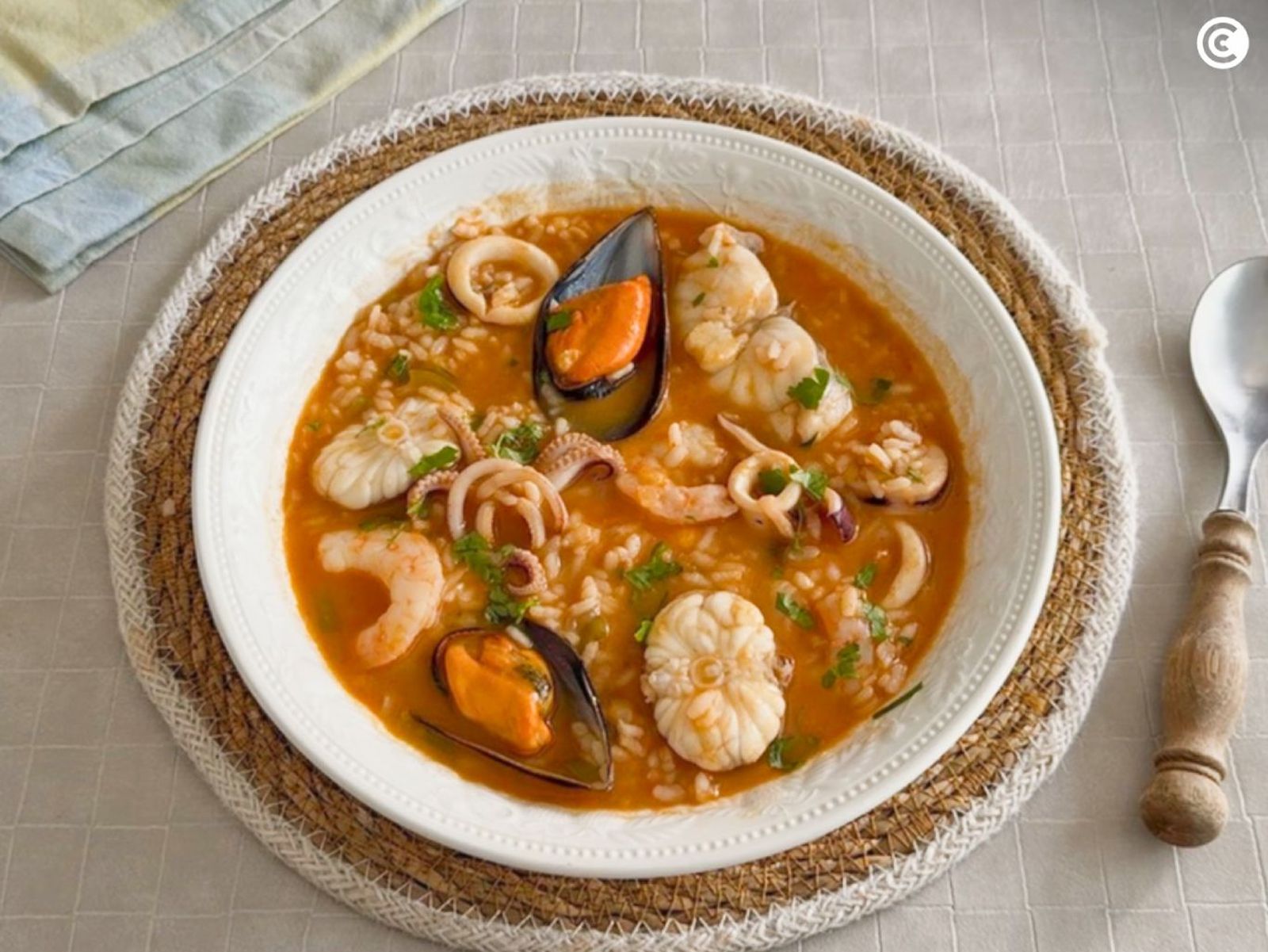 Arroz caldoso de marisco