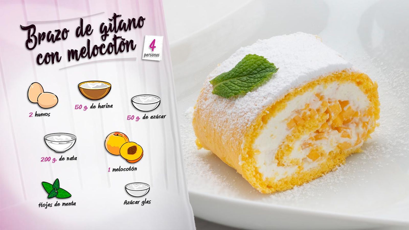 KARL66030320 receta brazo gitano con melocoton de eva arguinano ingredientes KARL66030320 receta brazo gitano con melocoton de eva arguinano ingredientes