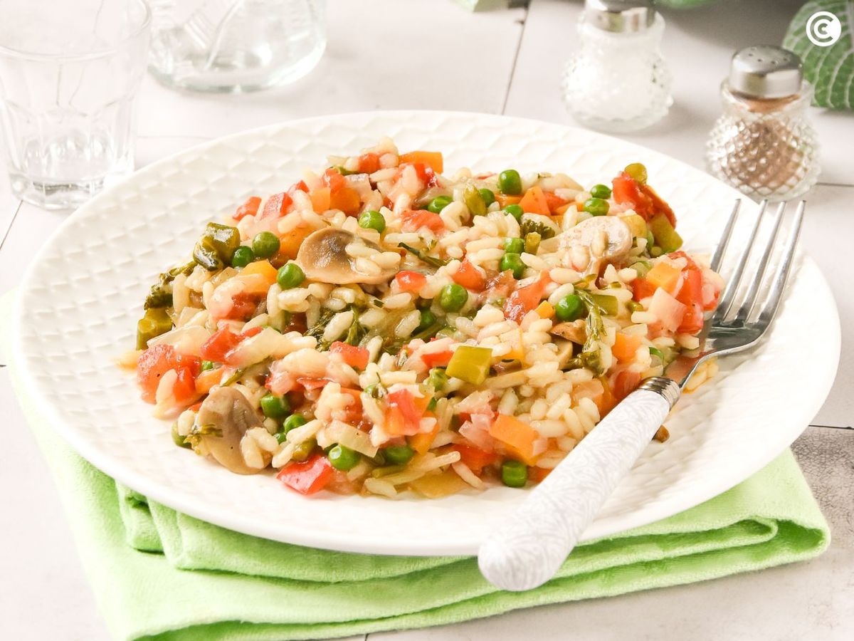 Risotto de verduras italiano