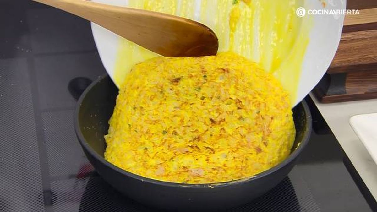 KARL7120 Tortilla arroz jamon queso vuelta