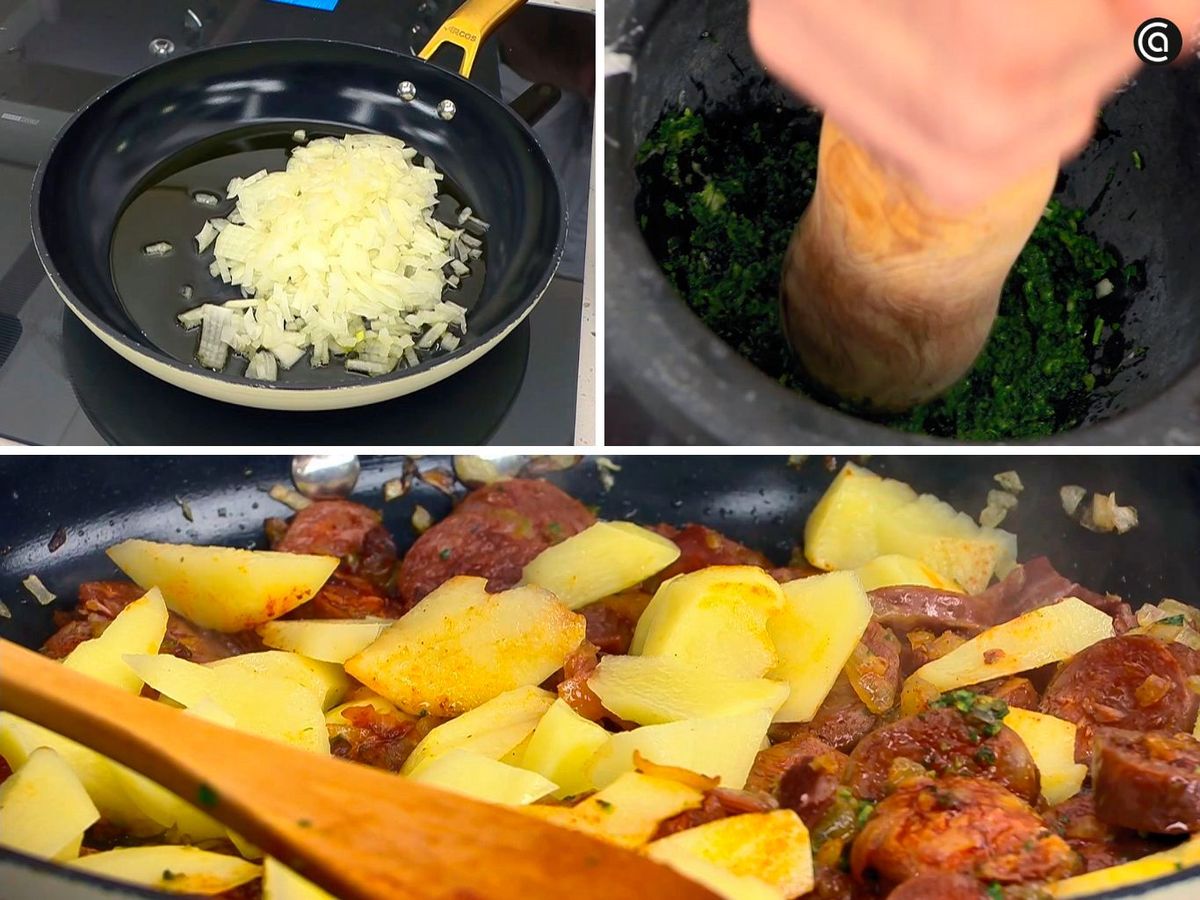 Prepara el sofrito para potenciar el sabor de los callos de ternera