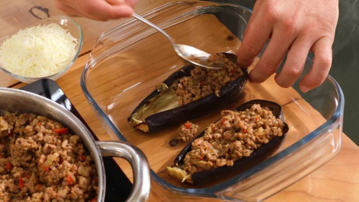 Berenjenas rellenas de carne   Paso 7