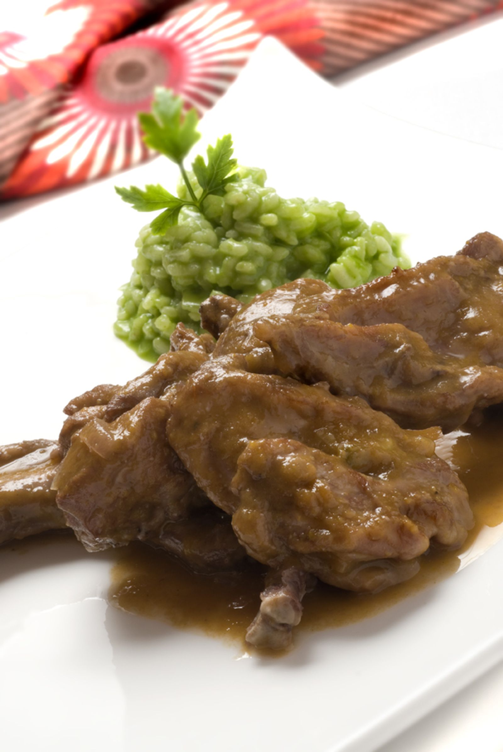 193 Conejo con arroz verde cremoso 4808.A 193 Conejo con arroz verde cremoso 4808.A