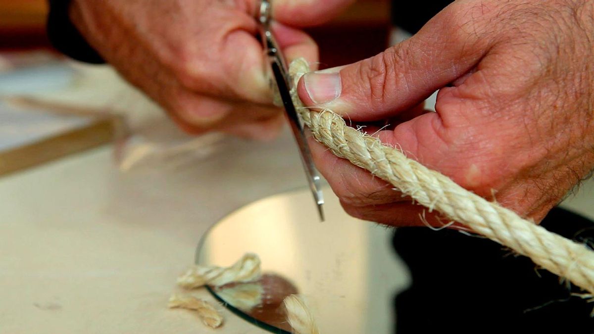 Enmarcar un espejo con cuerda paso 1