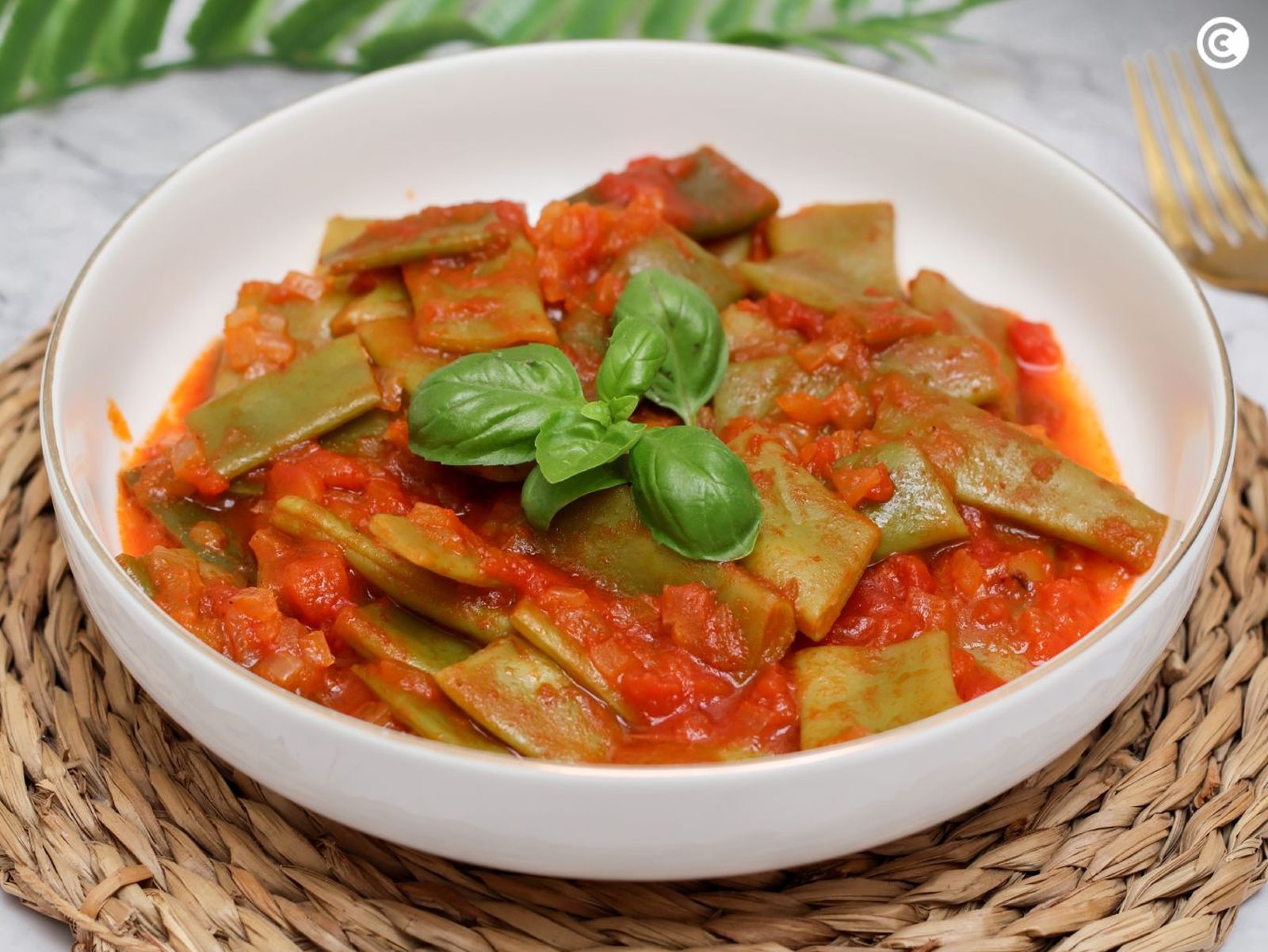 Judías verdes con tomate