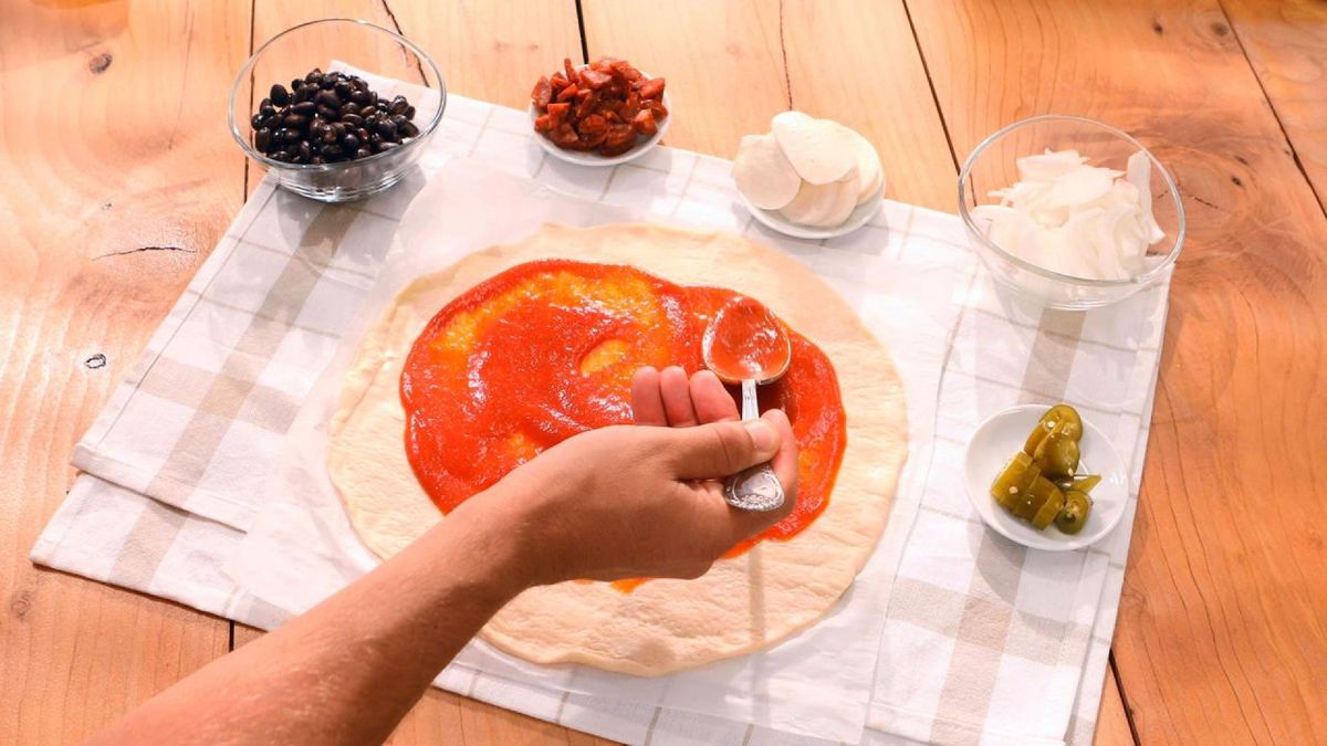 Pizza ranchera   Paso 2