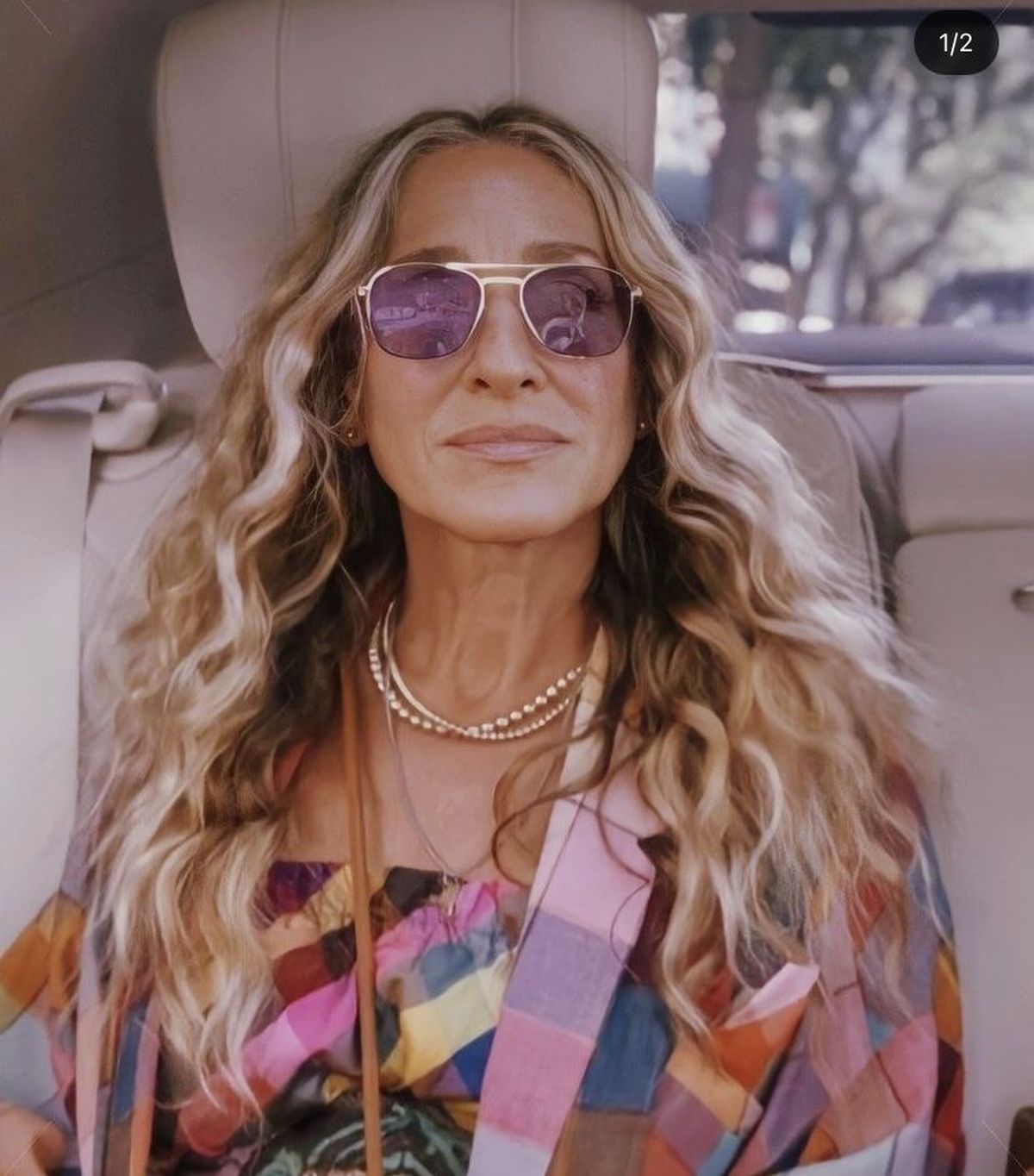 Sarah Jessica Parker con gafas de sol tipo aviador