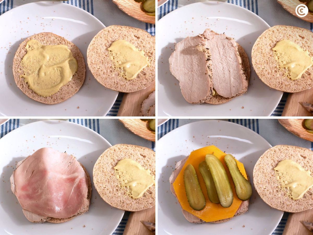 Montar el sándwich cubano