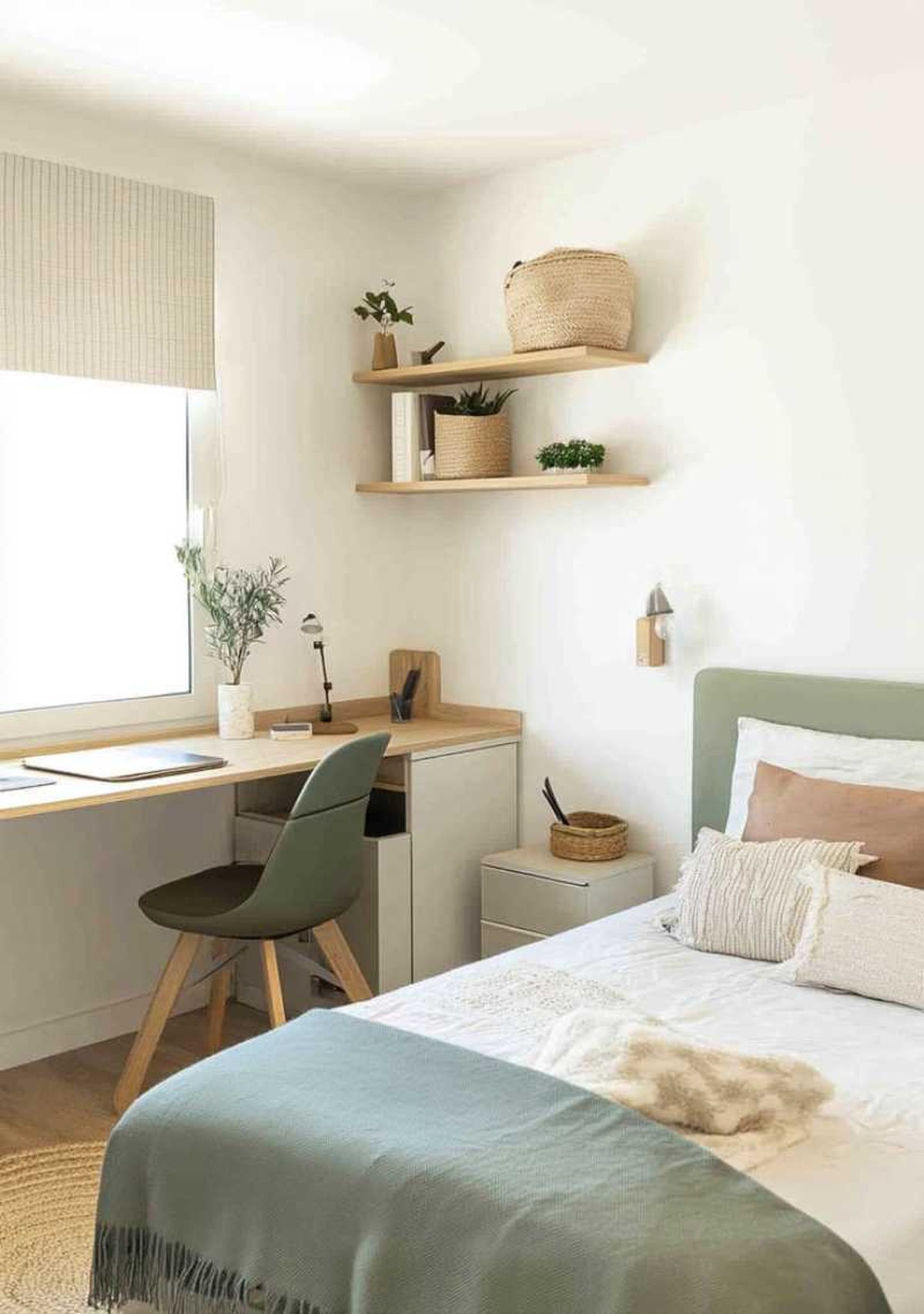 Dormitorio relajante para estudiantes.