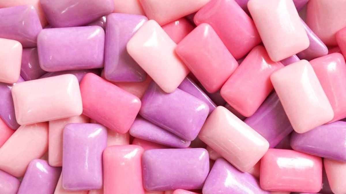 Chicles o gomas de mascar rosas