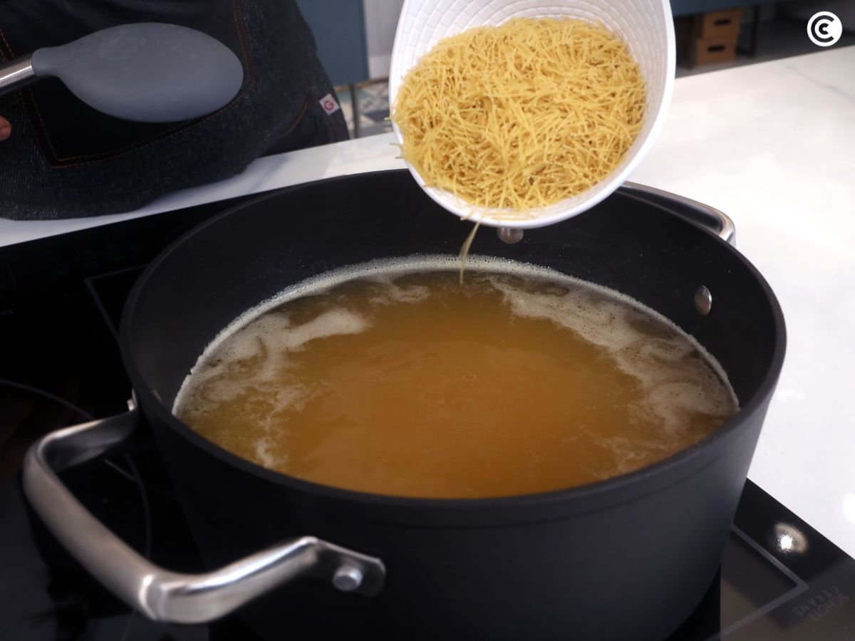 Cantidad de fideos de sopa por persona