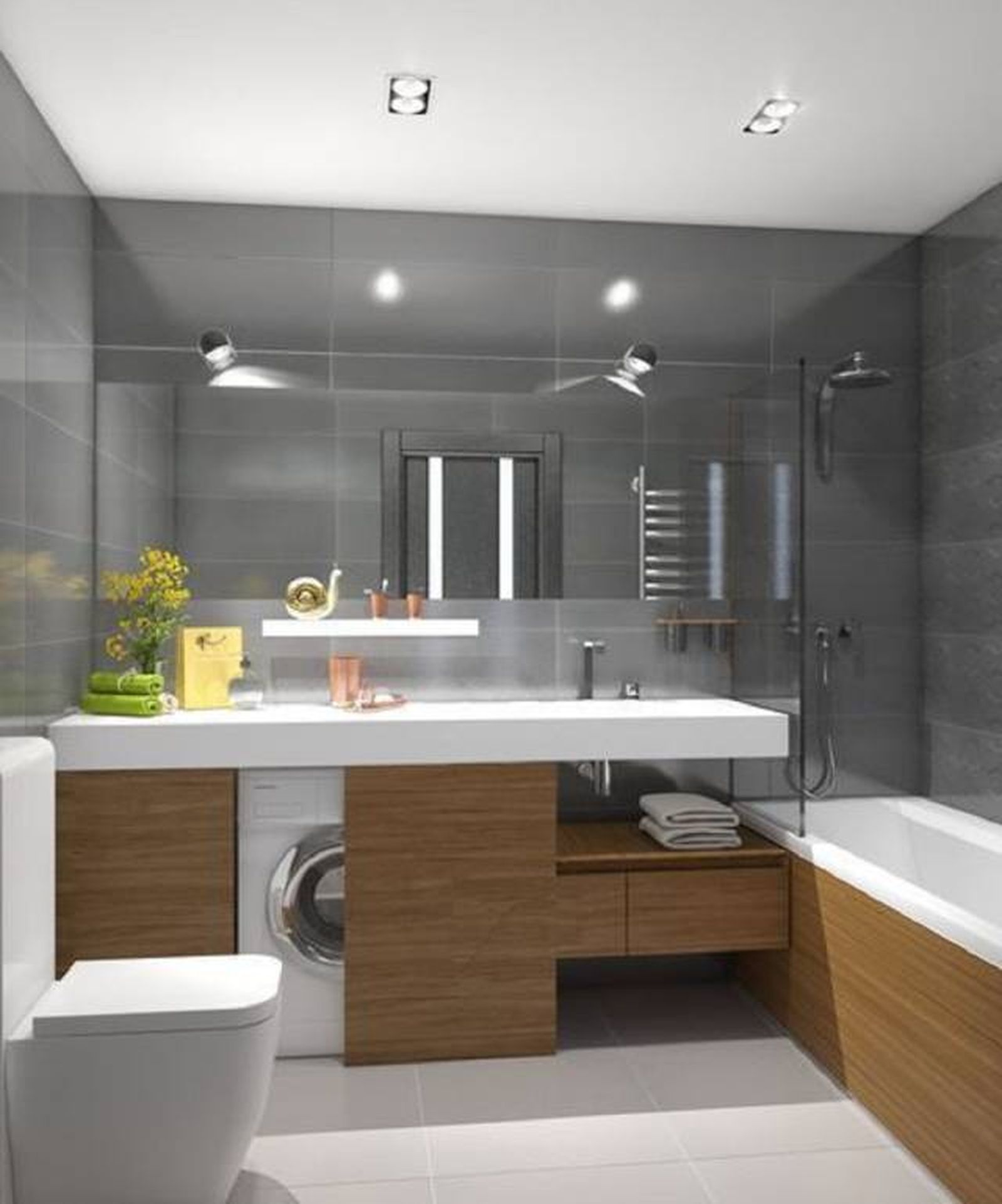 Soluciones para integrar la lavadora en el cuarto de baño 7 Soluciones para integrar la lavadora en el cuarto de baño 7