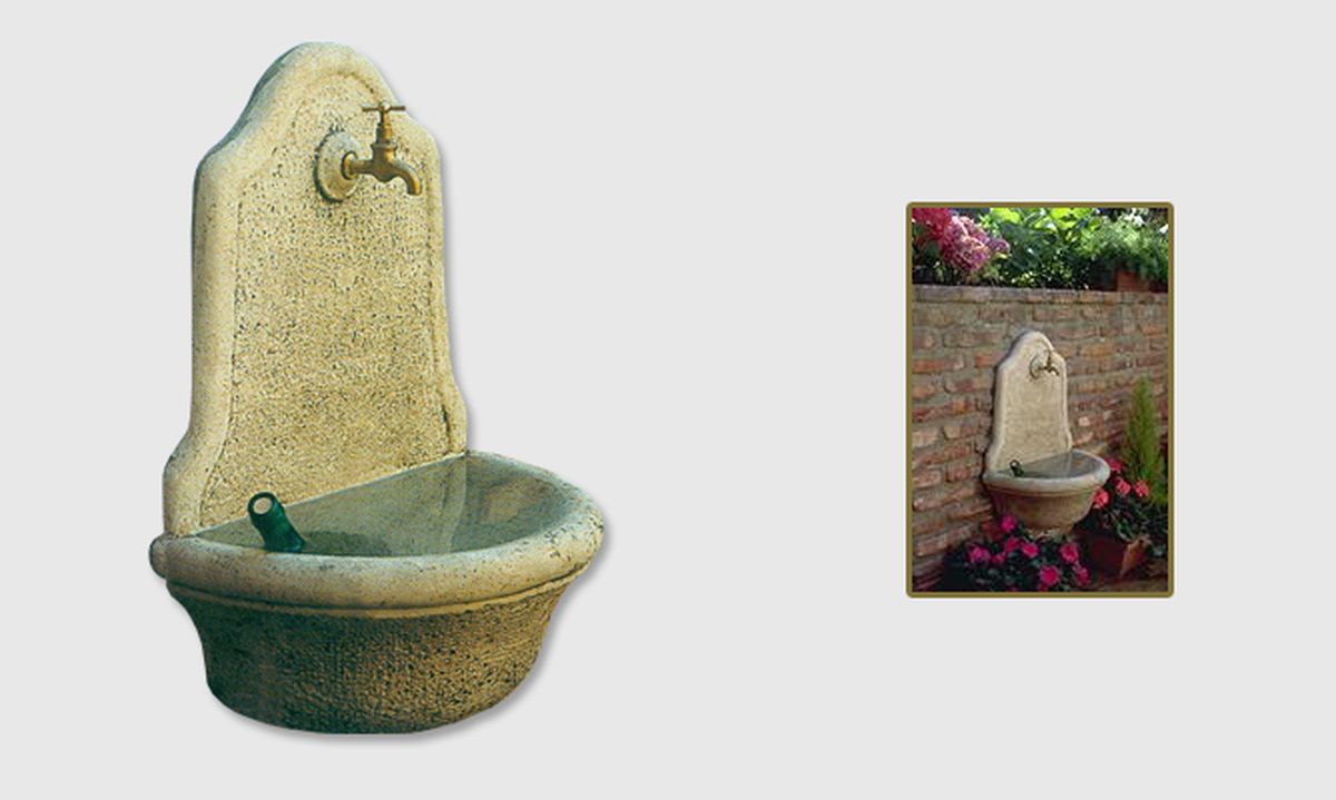 Fuente de piedra artificial