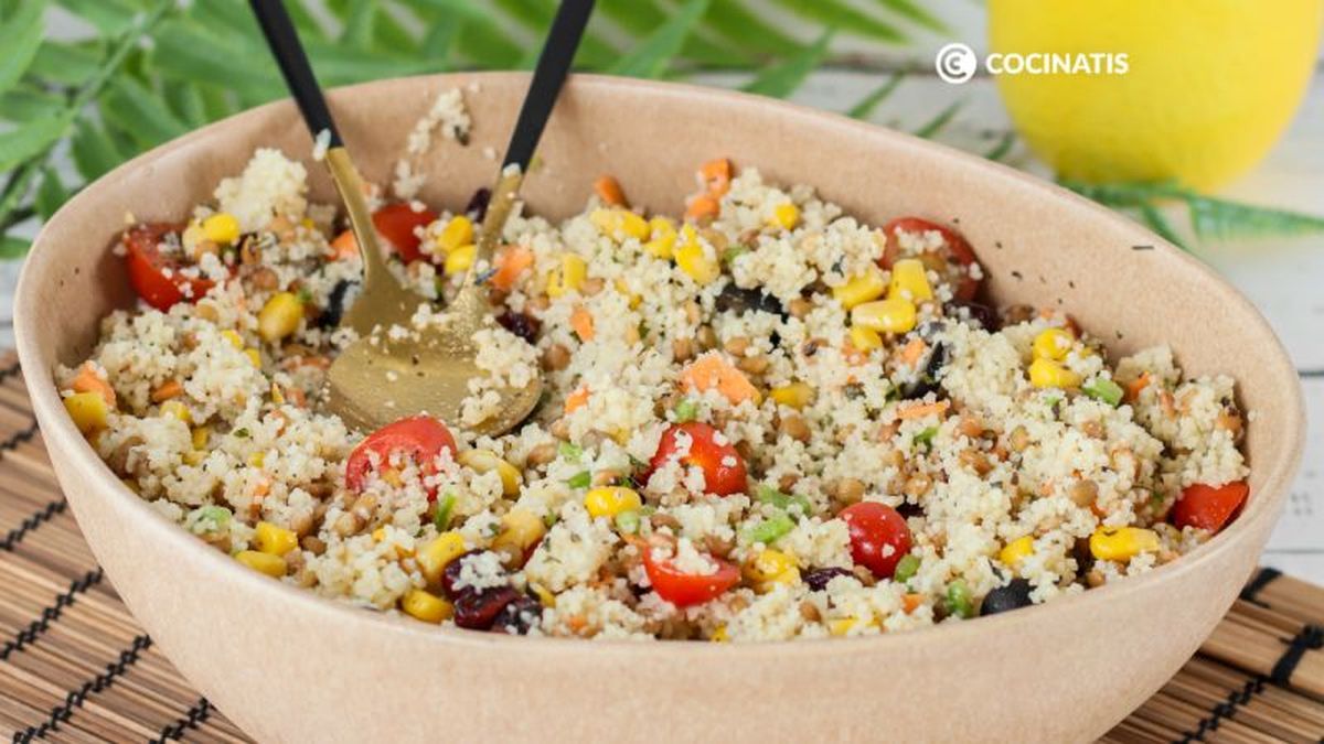 Ensalada de cuscús lista para comer