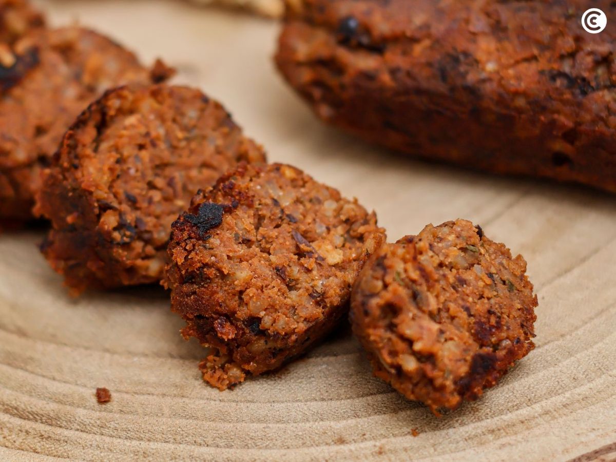 Chorizo vegano casero