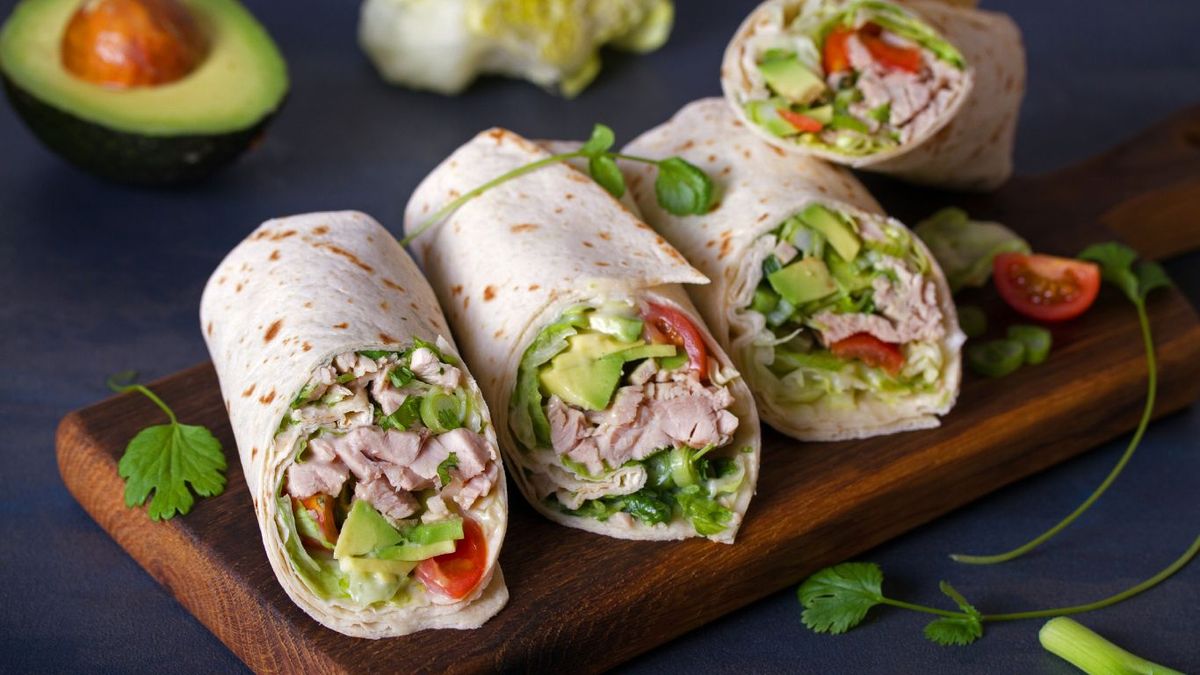 Wraps de pavo y aguacate