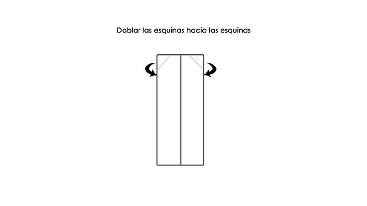 Hacer camisa origami paso 3