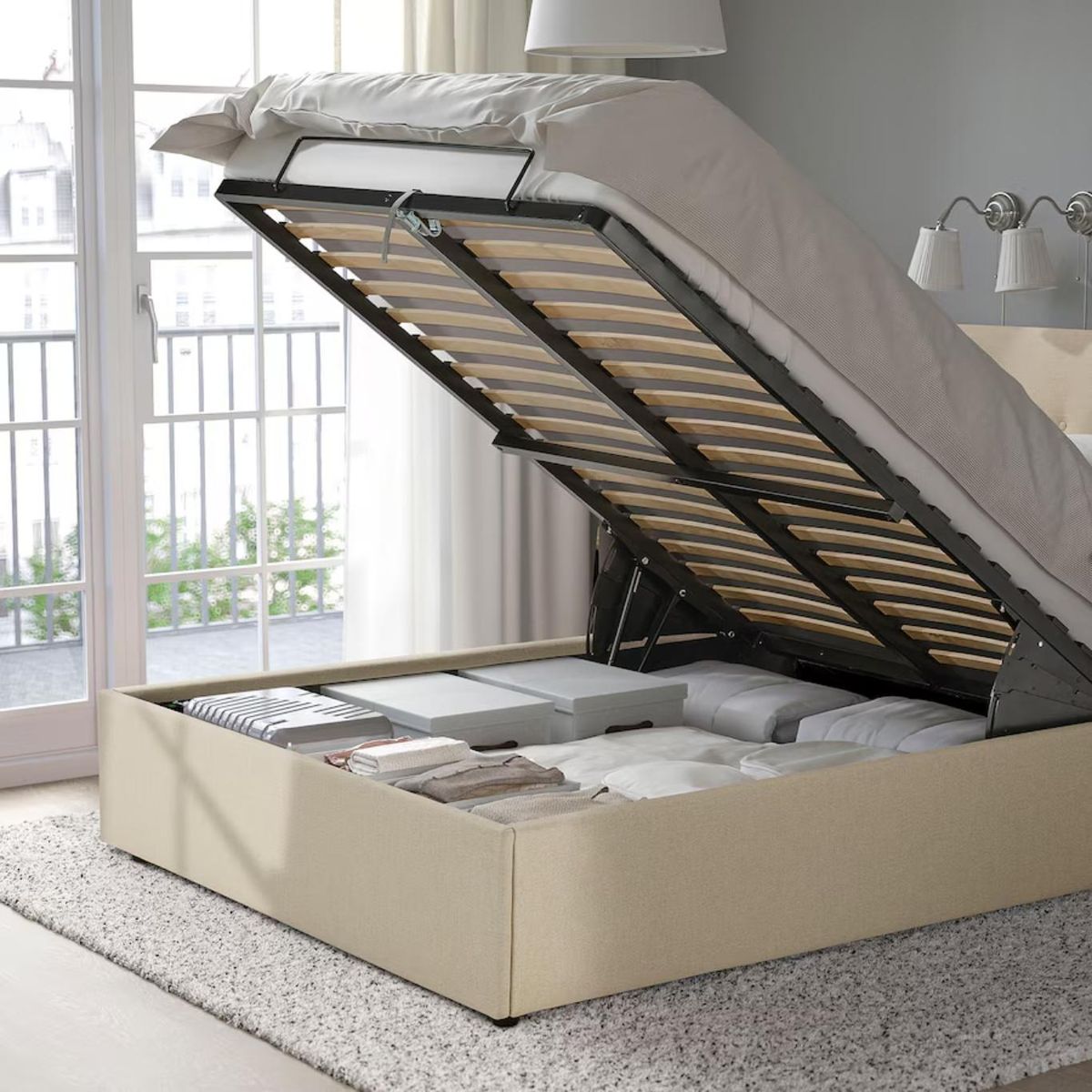 Dormitorio con canapé IDANÄS.