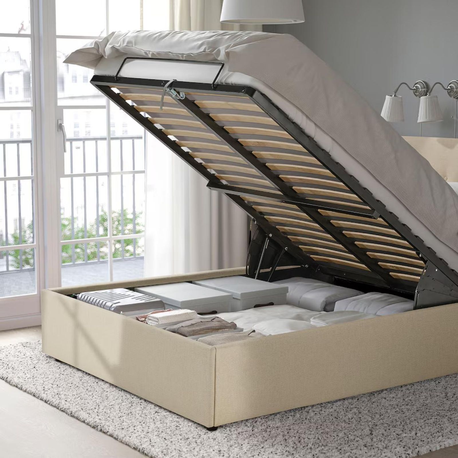 Dormitorio con canapé IDANÄS.