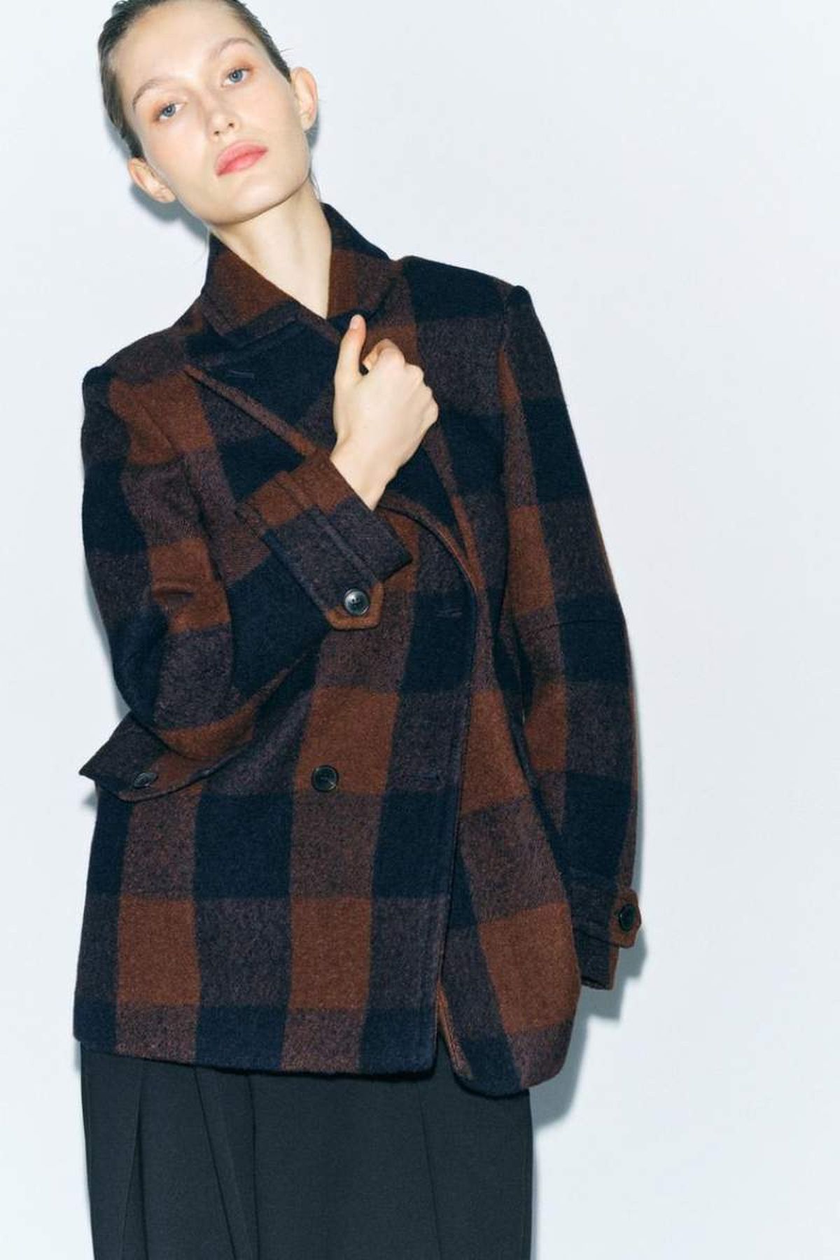 Abrigo corto de lana Manteco de Zara