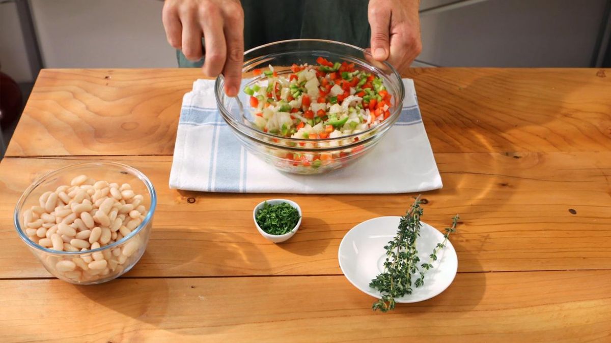 Empedrado de alubias y bacalao   paso 5