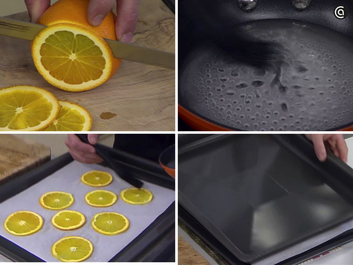 Prepara el crujiente de naranja