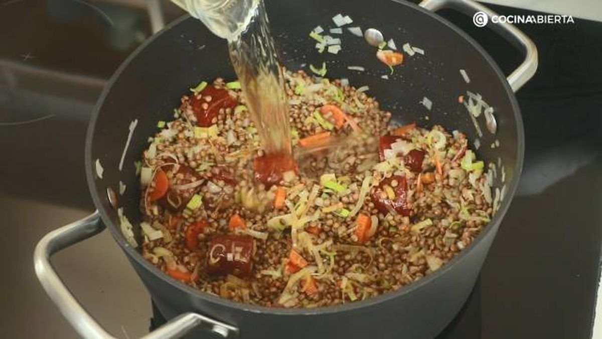 GALLINABLANCA Lentejas morcilla Burgos paso 2