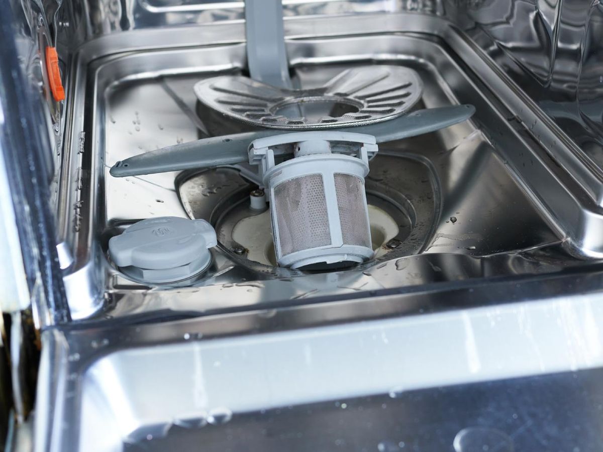 Interior de un lavavajillas