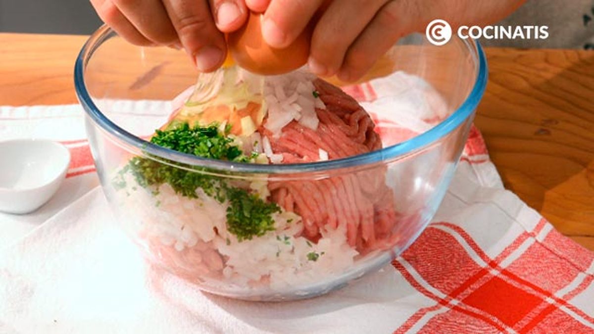 Albóndigas de pollo   Paso 1