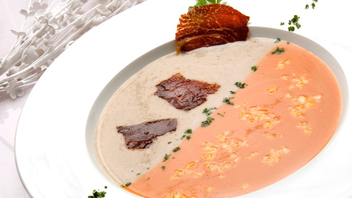 Crema fría de tomates y champiñones, receta de Karlos Arguiñano