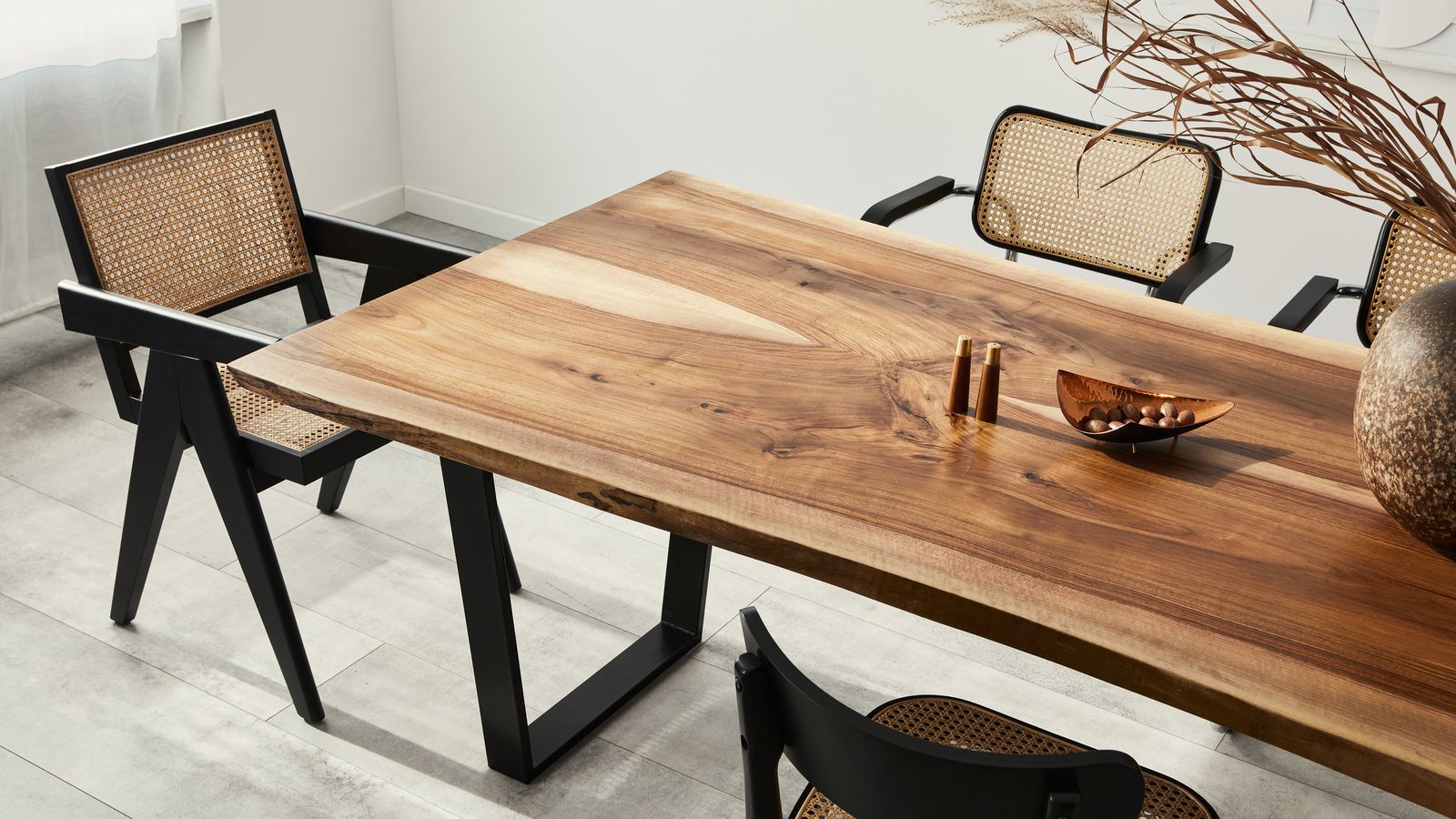 La madera funciona muy bien en los detalles