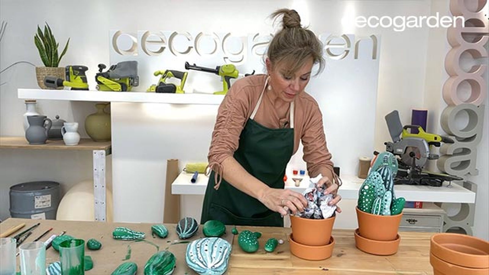 como hacer cactus con piedras paso 6 como hacer cactus con piedras paso 6