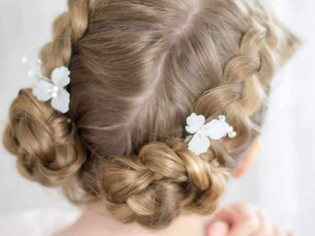 Trenza holandesa para peinados de comunión